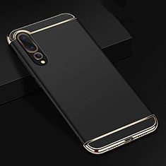 Carcasa Bumper Lujo Marco de Metal y Plastico Funda T01 para Huawei P20 Pro Negro