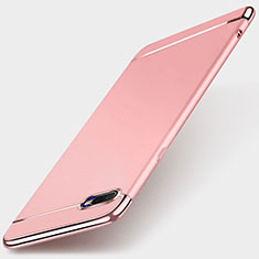 Carcasa Bumper Lujo Marco de Metal y Plastico Funda T01 para Oppo R17 Neo Oro Rosa