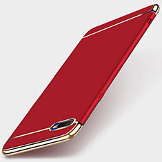 Carcasa Bumper Lujo Marco de Metal y Plastico Funda T01 para Oppo RX17 Neo Rojo