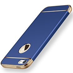 Carcasa Bumper Lujo Marco de Metal y Plastico para Apple iPhone 5S Azul
