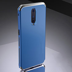 Carcasa Bumper Lujo Marco de Metal y Silicona Funda M02 para Oppo R17 Pro Azul