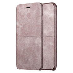 Carcasa de Cuero Cartera con Soporte L01 para Apple iPhone 6 Plus Oro