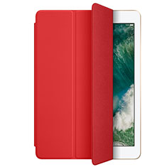 Carcasa de Cuero Cartera con Soporte L01 para Apple New iPad 9.7 (2017) Rojo