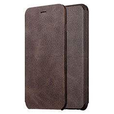 Carcasa de Cuero Cartera con Soporte L04 para Apple iPhone 6 Marron