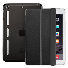 Carcasa de Cuero Cartera con Soporte L05 para Apple iPad Mini 2 Negro