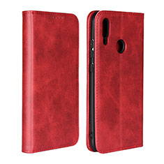 Carcasa de Cuero Cartera con Soporte L05 para Huawei Honor 10 Lite Rojo