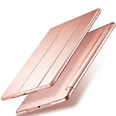 Carcasa de Cuero Cartera con Soporte para Apple New iPad 9.7 (2017) Oro Rosa