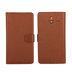 Carcasa de Cuero Cartera con Soporte para Microsoft Lumia 640 XL Lte Marron