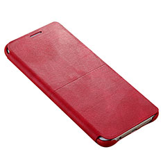 Carcasa de Cuero Cartera con Soporte para Samsung Galaxy S6 Edge+ Plus SM-G928F Rojo