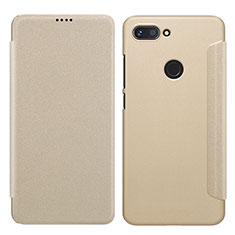 Carcasa de Cuero Cartera con Soporte para Xiaomi Mi 8 Lite Oro