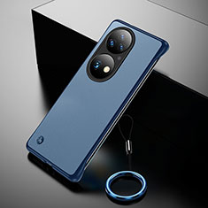 Carcasa Dura Cristal Plastico Funda Rigida Sin Marco Transparente H01 para Huawei P50 Azul