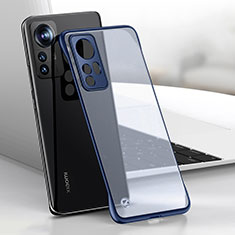 Carcasa Dura Cristal Plastico Funda Rigida Sin Marco Transparente H01 para Xiaomi Redmi Note 12S Azul