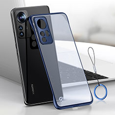 Carcasa Dura Cristal Plastico Funda Rigida Sin Marco Transparente H02 para Xiaomi Redmi Note 12S Azul