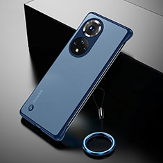 Carcasa Dura Cristal Plastico Funda Rigida Sin Marco Transparente H03 para Huawei Honor 50 5G Azul