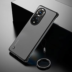 Carcasa Dura Cristal Plastico Funda Rigida Sin Marco Transparente H03 para Huawei Honor 50 Pro 5G Negro