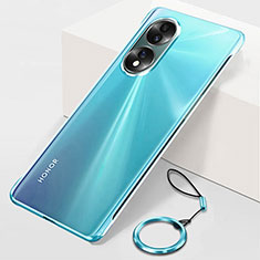 Carcasa Dura Cristal Plastico Funda Rigida Sin Marco Transparente H03 para Huawei Honor 70 5G Azul