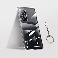 Carcasa Dura Cristal Plastico Funda Rigida Sin Marco Transparente H03 para Xiaomi Redmi Note 12S Plata