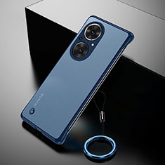 Carcasa Dura Cristal Plastico Funda Rigida Sin Marco Transparente para Huawei Honor 50 SE 5G Azul