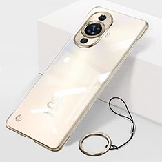 Carcasa Dura Cristal Plastico Funda Rigida Sin Marco Transparente para Huawei Nova 11 Pro Oro