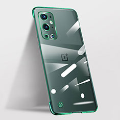 Carcasa Dura Cristal Plastico Funda Rigida Sin Marco Transparente para OnePlus 9 Pro 5G Verde