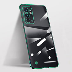 Carcasa Dura Cristal Plastico Funda Rigida Sin Marco Transparente para OnePlus 9RT 5G Verde