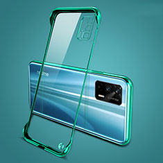 Carcasa Dura Cristal Plastico Funda Rigida Sin Marco Transparente para Realme GT 5G Verde