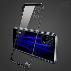 Carcasa Dura Cristal Plastico Funda Rigida Sin Marco Transparente para Realme X7 Max 5G Negro