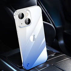 Carcasa Dura Cristal Plastico Funda Rigida Transparente Gradiente QC2 para Apple iPhone 15 Azul