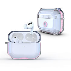 Carcasa Dura Cristal Plastico Funda Rigida Transparente H01 para Apple AirPods Pro Rosa