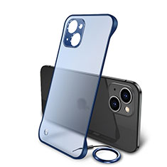 Carcasa Dura Cristal Plastico Funda Rigida Transparente H01 para Apple iPhone 13 Azul