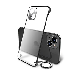 Carcasa Dura Cristal Plastico Funda Rigida Transparente H01 para Apple iPhone 13 Mini Negro
