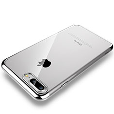 Carcasa Dura Cristal Plastico Funda Rigida Transparente H01 para Apple iPhone 8 Plus Plata