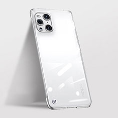 Carcasa Dura Cristal Plastico Funda Rigida Transparente H01 para Oppo Find X3 5G Plata