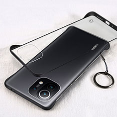 Carcasa Dura Cristal Plastico Funda Rigida Transparente H01 para Xiaomi Mi 11 Lite 5G Negro