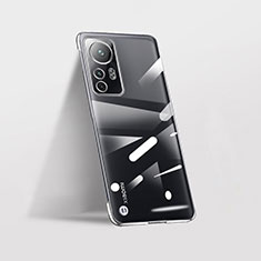 Carcasa Dura Cristal Plastico Funda Rigida Transparente H01 para Xiaomi Mi 12 Pro 5G Plata