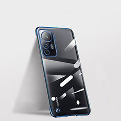 Carcasa Dura Cristal Plastico Funda Rigida Transparente H01 para Xiaomi Mi 12T Pro 5G Azul