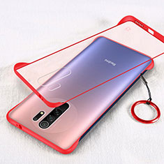 Carcasa Dura Cristal Plastico Funda Rigida Transparente H01 para Xiaomi Redmi 9 Rojo