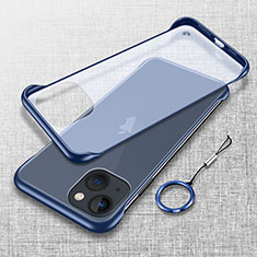 Carcasa Dura Cristal Plastico Funda Rigida Transparente H02 para Apple iPhone 15 Plus Azul