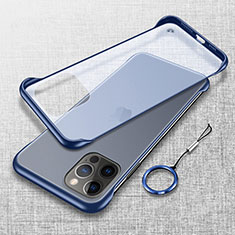 Carcasa Dura Cristal Plastico Funda Rigida Transparente H02 para Apple iPhone 16 Pro Azul