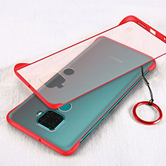 Carcasa Dura Cristal Plastico Funda Rigida Transparente H02 para Huawei Nova 5i Pro Rojo