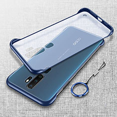 Carcasa Dura Cristal Plastico Funda Rigida Transparente H02 para Oppo A9 (2020) Azul