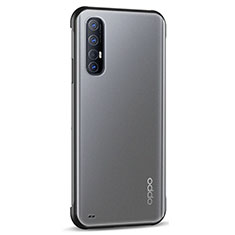 Carcasa Dura Cristal Plastico Funda Rigida Transparente H02 para Oppo Reno3 Pro Negro