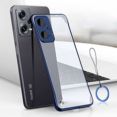Carcasa Dura Cristal Plastico Funda Rigida Transparente H02 para Xiaomi Poco X5 5G Azul