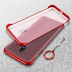 Carcasa Dura Cristal Plastico Funda Rigida Transparente H02 para Xiaomi Redmi 8A Rojo