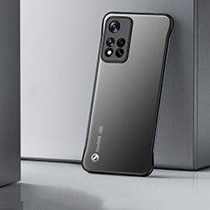 Carcasa Dura Cristal Plastico Funda Rigida Transparente H02 para Xiaomi Redmi Note 11 Pro+ Plus 5G Negro