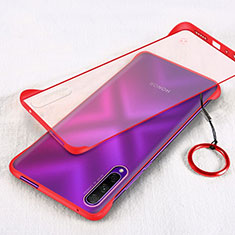 Carcasa Dura Cristal Plastico Funda Rigida Transparente H03 para Huawei Honor 9X Pro Rojo