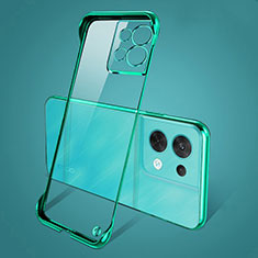 Carcasa Dura Cristal Plastico Funda Rigida Transparente H03 para Oppo Reno9 Pro+ Plus 5G Verde