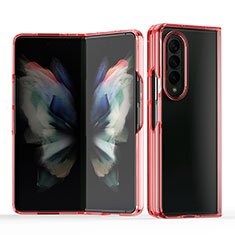 Carcasa Dura Cristal Plastico Funda Rigida Transparente H03 para Samsung Galaxy Z Fold4 5G Rojo