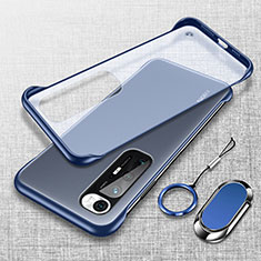 Carcasa Dura Cristal Plastico Funda Rigida Transparente H03 para Xiaomi Mi 10S 5G Azul