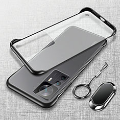 Carcasa Dura Cristal Plastico Funda Rigida Transparente H04 para Xiaomi Mi 12T 5G Negro